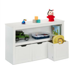  Fehér gyermekpolc 3 kerekes dobozzal 60x102x30 cm 10050147