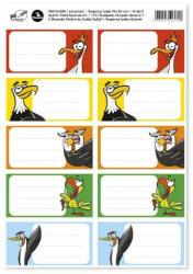  PD Állatos Füzetcímke - 76x38 mm - 10 db