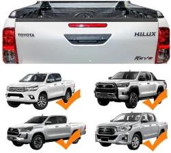 Toyota Hilux Revo hátsó ajtó burkolata, matt fekete kivitel, hátsó védőcsík, 2015-2023