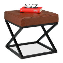  Bobby Műbőr Lábtartó Ülőke - Barna - 41x41x41 cm
