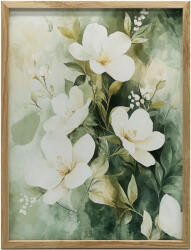  VÁSZONFESTÉS VIRÁGCSOKAT ZÖLD HÁTTÉRA 70x100 CM KERET NÉLKÜL