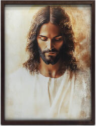  VÁSZON KÉP JÉZUSFALRA SZÍV BÉKÉBEN KERETTEL 70x100 CM