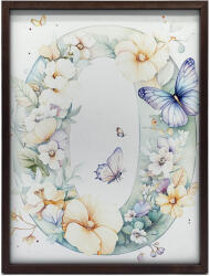  70X100 cm-es FAL-PLAKÁT VIRÁGKOszorúban KERETES „O betűvel