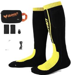  Fűtött zokni, újratölthető akkumulátor, alkalmazásvezérlés, Sárga, L