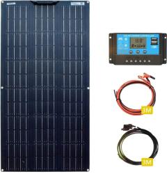  Rugalmas napelemkészlet, 100 W teljesítmény, monokristályos technológia, intelligens töltésvezérlő, 100W -os napelemkészlet