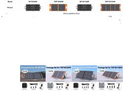  Hordozható napenergia -töltő, 50W maximális teljesítmény, kompakt és könnyű kialakítás, TSP18V60W