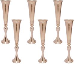  Arany trombita vázák, tartós vasszerkezet, elegáns fellendült kialakítás, Arany