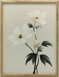  ALUMÍNIUM KERETES FALI PLAKÁT VIRÁG FEHÉR ELEGANCE 70x100