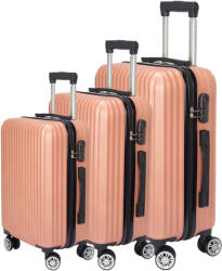 Dollcini Dollcini, Világjáró Bőrönd 3db set, 28" 24" 20" , 528295_D_3db, rózsaszín