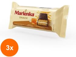 Marlenka Set 3 x Prajitura Snack, cu Miere si Nuca, Marlenka, 50 g
