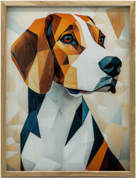  VÁSZONFESTÉS FALGEOMETRIAI KUTYÁHOZ 70x100 CM KERET NÉLKÜL