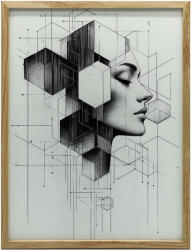  VÁSZONFESTÉS FEKETE-FEHÉR GEOMETRIC DREAM FALHOZ 50x70