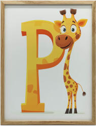  FALI PLAKÁT VIDÁM ZSIRÁF P BETŰVEL KERETBEN 70x100 CM