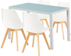  Liva 4+1 étkező garnitúra fehér-fehér - pepita - 67 190 Ft