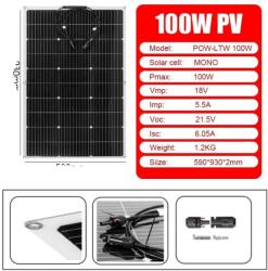 100 W rugalmas napelem, nagy hatékonyság, könnyű kialakítás, Csak 100W napenergia
