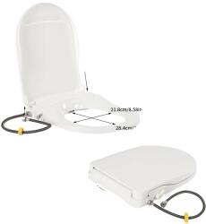  Nem elektromos bidé WC-ülés, kettős fúvóka rendszer, ergonómikus kialakítás, FEHÉR - pepita - 50 044 Ft