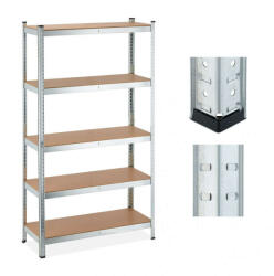  Fém Polcrendszer - 5 Polcos - 180x100x40 cm - Nagy Teherbírású