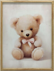  KERET FALI PLAKÁT MEDVE RÓZSASZÍN MASSZAL 50x70 CM