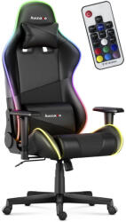 Huzaro Gamer szék, FORCE RGB LED fekete carbon