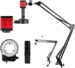  Digitális mikroszkóp, 1x-150X nagyítás, HDMI és VGA kimenetek, HDMI VGA készlet