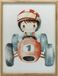  FALI PLAKÁT FIÚ PIROS VERSENYAUTÓBAN 70x100CM