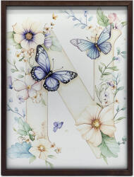  KERET FALI PLAKÁT VIRÁGOS N BETŰ LEPKEKKEL 60x90