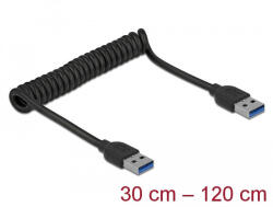 Delock USB 3.0 Csavart Kábel A-típusú Apa A-típusú Apa Csatlakozóval