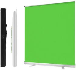  Fotóstúdió zöld képernyő, gyűrődő kialakítás, gyors telepítés, 59 hüvelyk