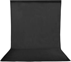  Fotózás háttér, poliészter pamut anyag, mosható stúdió háttér, Fekete, 6000x3000