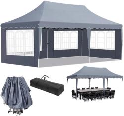 Vízálló pop up pavilon, 420d oxford ruha, esőálló lombkorona, Sötétszürke