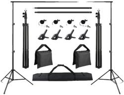 Háttér -támogató rendszer, állítható magasság, tartós alumínium ötvözet, 3M szélesség