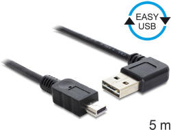 Delock EASY-USB 2.0 -A Apa Hajlított USB 2.0 Mini Apa Kábel, 5 m