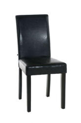  Ina Étkezőszék Fekete Műbőr Fa Váz
