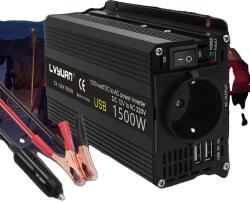  Hordozható teljesítmény -inverter, módosított szinuszhullám, USB töltési képesség, M1500W-12V-220V