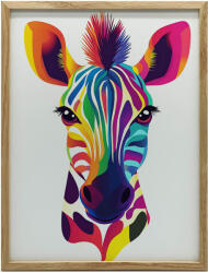 SZIVÁRVÁNYOS FA ZEBRA FALI PLAKÁTKERET 70x100 CM MATT