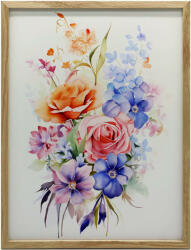  KERET FALI PLAKÁT SÖTÉTBARNA VIRÁGCSOKOR 50x70 CM