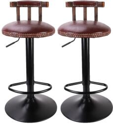  Bár székletkészlet, retro kialakítás, állítható magasság, sötét khaki