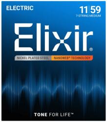 ELIXIR - 011 - 059 Medium 7 húros elektromos gitárhúr készlet - dj-sound-light