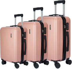 Dollcini Dollcini, Világjáró Bőrönd 3db set, 28" 24" 20" , 528285_D_3db, rózsaszín