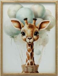  VÁSZONFESTÉS KERET NÉLKÜL RÖVÖGÍTŐ ZSIRÁF ÁLMAI 50x70 CM