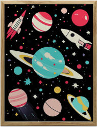  FALI PLAKÁT TÉR UTAZÁS FA KERETTEL 70x100 CM