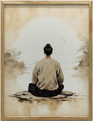  VÁSZONFESTÉS MEDITÁLÓ FÉRFI KERET NÉLKÜL 70x100 CM VÁSZON