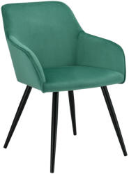  Tarje étkezőszék kárpitozott bársony zöld-fekete 51373