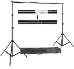  Photo Studio háttérállvány, állítható teleszkópos, hordtáska, Új rendszeres, 2, 6x3m