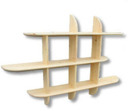 Komforttéka Zsolt 3-as fenyő falipolc - pepita