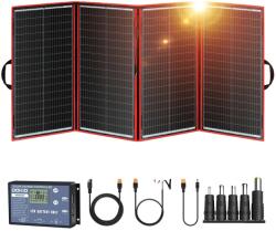  Dokio hordozható összecsukható napelem, 200W max Power, monokristályos anyag, 300W napelemkészlet