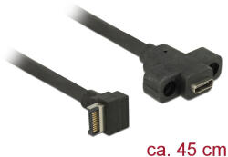 Delock Kábel USB 3.1 Gen 2 Kulcs A 20 Tűs Apa Csatlakozó USB 3.1 Gen 2 USB Type-C Anya Rögzíthető