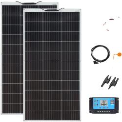  Rugalmas napelemes panel, könnyű 120W, nagy hatékonyságú monokristályos kialakítás, 240W -os készlet -fehér