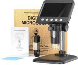  Digitális mikroszkóp, 4, 3 " IPS képernyő, 50-1000x nagyítás, Fekete