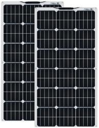 Rugalmas napelemes panel 100W, nagy hatékonyságú 21, 8%, ideális lakókocsihoz és kempinghasználathoz, 200W
